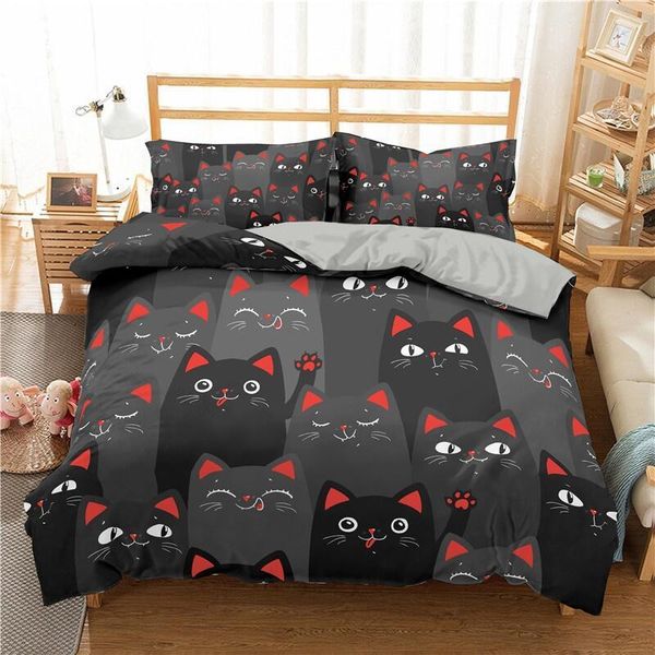 bedding sets black lovely cats bedroom set duvet cover pillowcases comforter twin size cartoon dog /pet cat full bed linens
bedding sets black lovely cats bedroom set duvet cover pillowcases comforter twin size cartoon dog /pet cat full bed linens