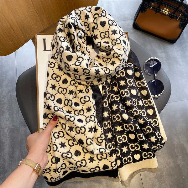 autumn and winter double-sided letter scarf women's geometric imitation cashmere print bib south korea east gate warm shawl, Blue;gray
autumn and winter double-sided letter scarf women's geometric imitation cashmere print bib south korea east gate warm shawl, Blue;gray