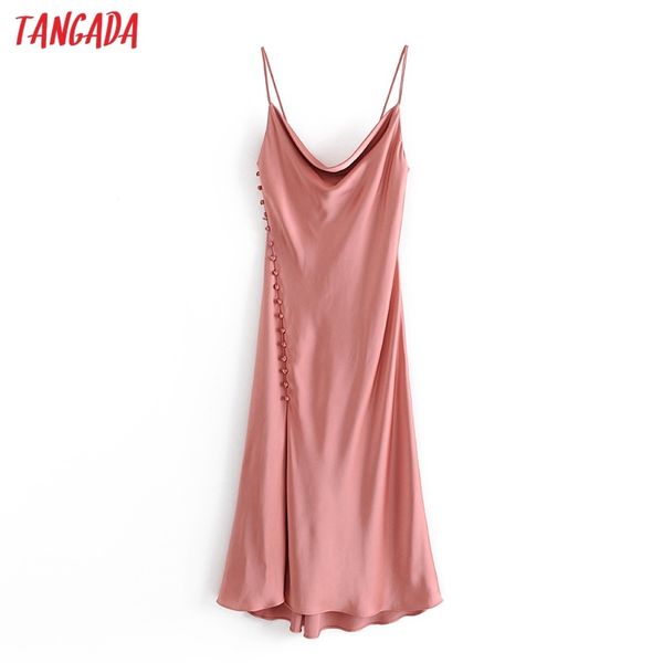 tangada women pink satin side buttons party dress strap adjust females midi dresses vestidos qn35 210309, Black;gray
tangada women pink satin side buttons party dress strap adjust females midi dresses vestidos qn35 210309, Black;gray