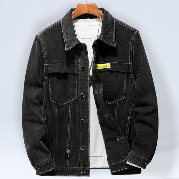 spring autumn, men's frock loose casual, jeans jacket is in korean, and black clothes are popular, Black;brown
spring autumn, men's frock loose casual, jeans jacket is in korean, and black clothes are popular, Black;brown