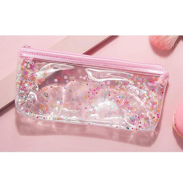 cosmetic bags & cases bag female novelty crystal transparent pencil case pvc water-proof stationery storage organizer cosmetics sac bolsa fe 
cosmetic bags & cases bag female novelty crystal transparent pencil case pvc water-proof stationery storage organizer cosmetics sac bolsa fe