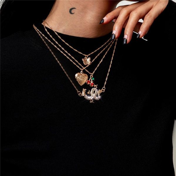 chokers exaggeration ins style butterfly dragon cherry multi- neck chain personality temperament street shooting set necklace, Golden;silver
chokers exaggeration ins style butterfly dragon cherry multi- neck chain personality temperament street shooting set necklace, Golden;silver