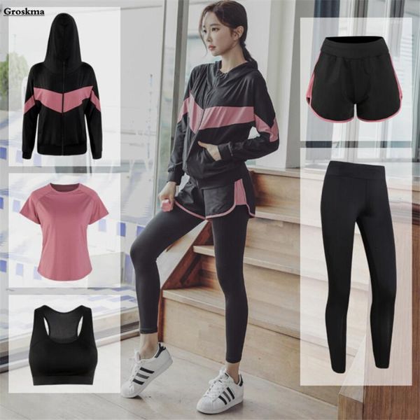 2021 sportswear 5 piece set coats+t shirt+bra+shorts+pants quick dry fitness gym yoga sets outdoor running suits clothing1, White;red
2021 sportswear 5 piece set coats+t shirt+bra+shorts+pants quick dry fitness gym yoga sets outdoor running suits clothing1, White;red