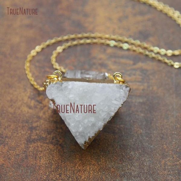 pendant necklaces white triangle geometric pendants gold finish simple chains crystal druzy natural stone necklace in 18 inch nm11328, Silver
pendant necklaces white triangle geometric pendants gold finish simple chains crystal druzy natural stone necklace in 18 inch nm11328, Silver