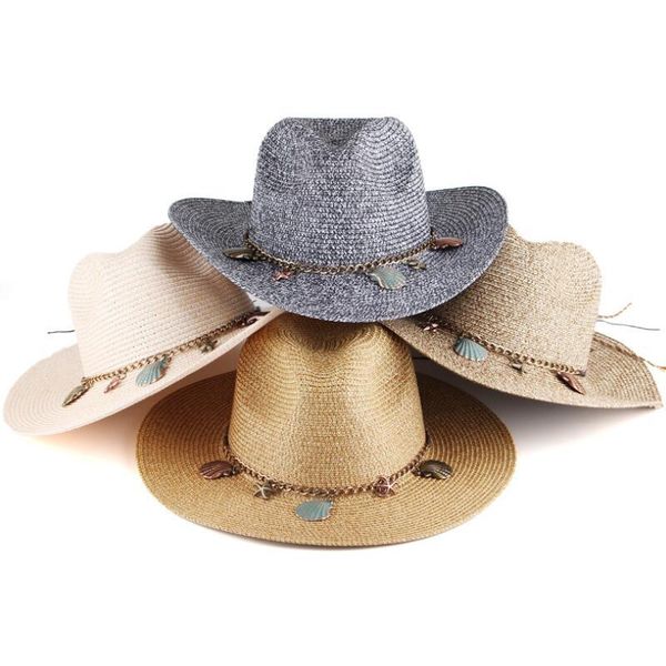 wide brim hats men women straw fedora panama sun hat female shell with big cap jazz beach summer visor anti-uv trilby, Blue;gray
wide brim hats men women straw fedora panama sun hat female shell with big cap jazz beach summer visor anti-uv trilby, Blue;gray