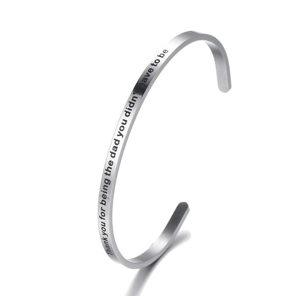 bangle thank you for being the dad didn't have to be inspirational positive quote cuff mantra bracelets father's day, Black
bangle thank you for being the dad didn't have to be inspirational positive quote cuff mantra bracelets father's day, Black