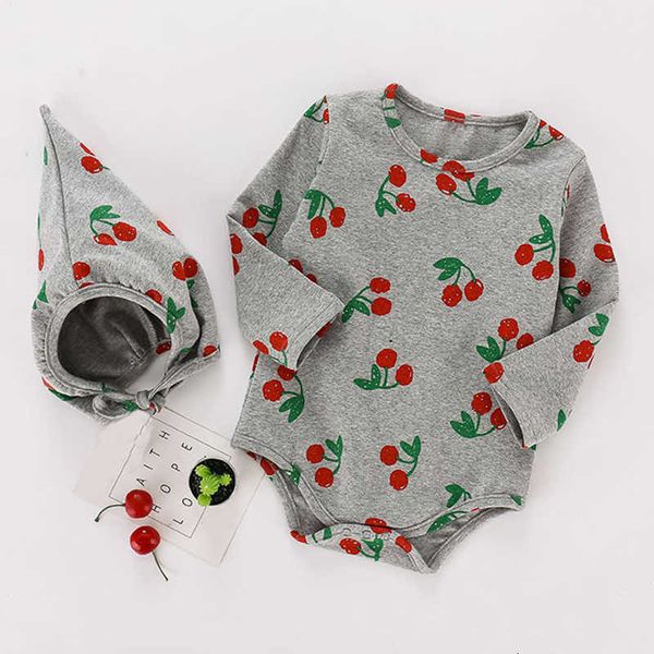 spring autumn newborn cherry printing long sleeve rompers and hat clothes baby toddler boys girls jumpsuits, Blue
spring autumn newborn cherry printing long sleeve rompers and hat clothes baby toddler boys girls jumpsuits, Blue