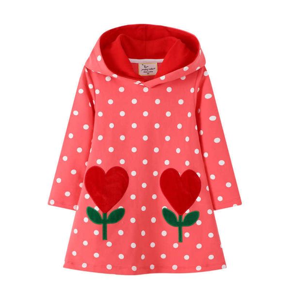 jumping meters kids girls cotton hoodies dress children's girl's fancy polka dot dresses baby hooded clothes 210529, Red;yellow
jumping meters kids girls cotton hoodies dress children's girl's fancy polka dot dresses baby hooded clothes 210529, Red;yellow