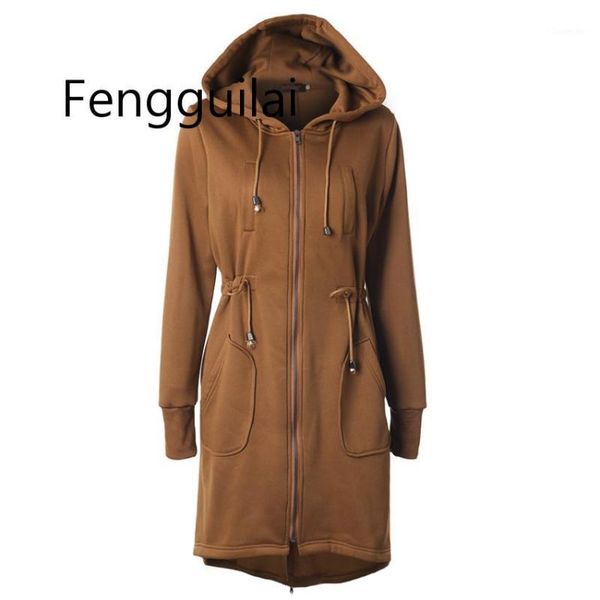 2019 autumn winter women wool coat drawstring waist hoodies zipper long sleeved pocket plus long coats female windbreaker trench1, Black
2019 autumn winter women wool coat drawstring waist hoodies zipper long sleeved pocket plus long coats female windbreaker trench1, Black