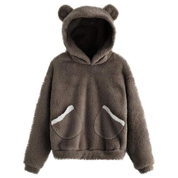 women's hoodies & sweatshirts fluffy women kawaii sweatshirt cute bear ear cap autumn winter warm pullover long sleeve outwear fleece c, Black
women's hoodies & sweatshirts fluffy women kawaii sweatshirt cute bear ear cap autumn winter warm pullover long sleeve outwear fleece c, Black