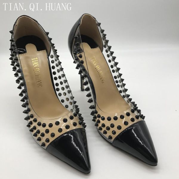 dress shoes 2021 arriva s women rivets heels fashion genuine leather pumps high woman, Black
dress shoes 2021 arriva s women rivets heels fashion genuine leather pumps high woman, Black