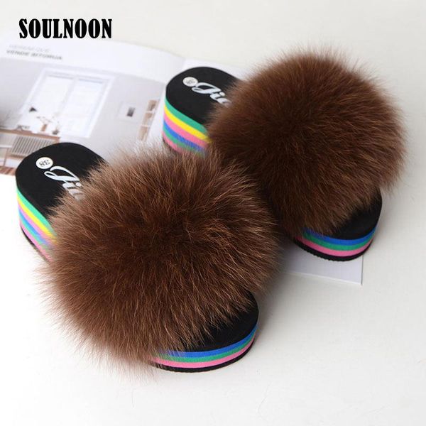 slippers women's summer wedge real fur slides furry flip flops high heel fluffy women platform sandals shoes, Black
slippers women's summer wedge real fur slides furry flip flops high heel fluffy women platform sandals shoes, Black