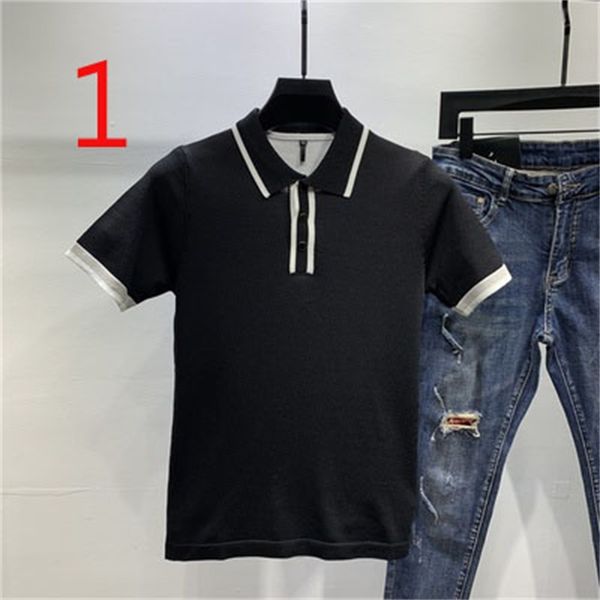 2021 summer half-sleeved striped ice silk knitted t-shirt new deer pattern men's ny thin section 0pjz, White;black
2021 summer half-sleeved striped ice silk knitted t-shirt new deer pattern men's ny thin section 0pjz, White;black