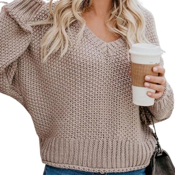 women's sweaters autumn knitted bat sweater solid color v neck casual braid lady pullover for daily outwear, White;black
women's sweaters autumn knitted bat sweater solid color v neck casual braid lady pullover for daily outwear, White;black