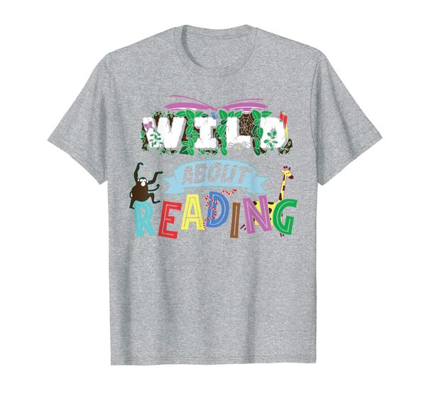 love reading wild about books gift teachers t-shirt t-shirt, White;black