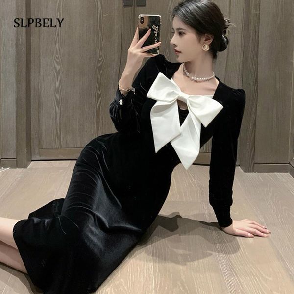 casual dresses slpbely elegant bow black dress for women autumn retro france long sleeve midi fashion vintage a line party, Black;gray
casual dresses slpbely elegant bow black dress for women autumn retro france long sleeve midi fashion vintage a line party, Black;gray
