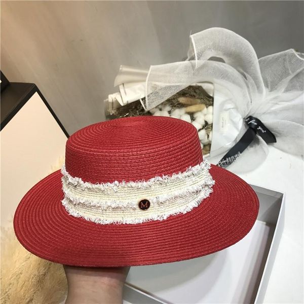 wide brim hats 19 spring/summer red style internet celebrity same hepburn socialite flat-hat straw french vintage sunshade, Blue;gray
wide brim hats 19 spring/summer red style internet celebrity same hepburn socialite flat-hat straw french vintage sunshade, Blue;gray
