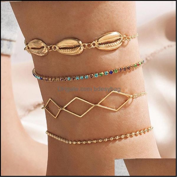anklets jewelry4pcs/sets summer shell gold color anklet for women luxury colorf rhinestone geometric foot chain adjustable jewelry drop deli, Red;blue
anklets jewelry4pcs/sets summer shell gold color anklet for women luxury colorf rhinestone geometric foot chain adjustable jewelry drop deli, Red;blue