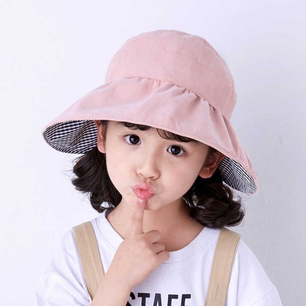 children hat summer sun girl fashion baby empty screen spring and korean boys, Yellow