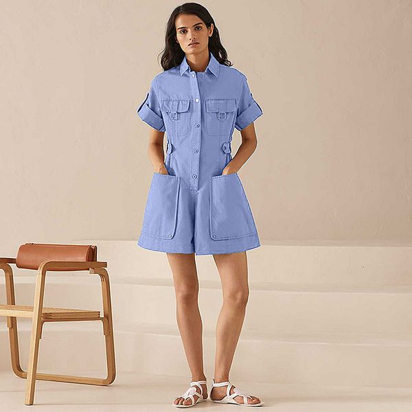 above knee rompers summer new fashion women's party elegant vintage chic office tooling shorts jumpsuits w94r, Gray
above knee rompers summer new fashion women's party elegant vintage chic office tooling shorts jumpsuits w94r, Gray