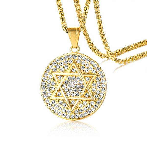 pendant necklaces beautiful gold titanium steel inlay bling rhinestone exquisite hexagonal star shape necklace for men domineerign jewelry, Silver
pendant necklaces beautiful gold titanium steel inlay bling rhinestone exquisite hexagonal star shape necklace for men domineerign jewelry, Silver