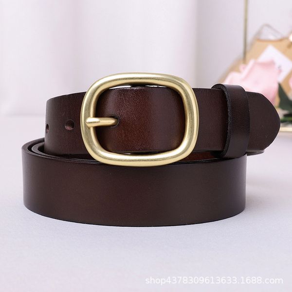 pure brass ins style leather belt womens jeans all-match internet celebrity same simple fashion pin buckle genuine bel, Black;brown
pure brass ins style leather belt womens jeans all-match internet celebrity same simple fashion pin buckle genuine bel, Black;brown