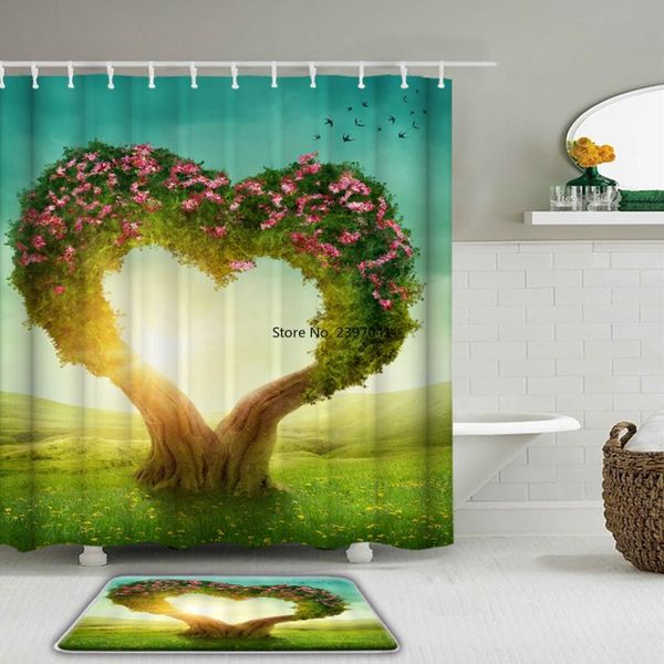 shower curtains 2pcs/set natural landscape tree bathroom curtain set waterproof fabric with hooks non-slip rug toilet bath mat
shower curtains 2pcs/set natural landscape tree bathroom curtain set waterproof fabric with hooks non-slip rug toilet bath mat