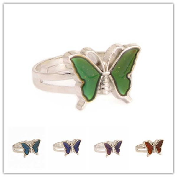butterfly mood ring color change adjustable emotion feeling changeable temperature jewelry for kids birthday wholesale, Silver
butterfly mood ring color change adjustable emotion feeling changeable temperature jewelry for kids birthday wholesale, Silver
