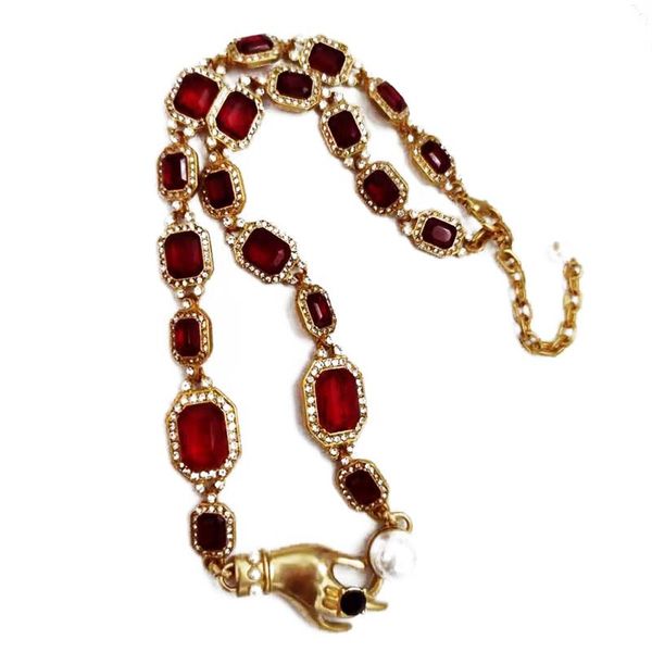 pendant necklaces european and american rubies embellished personality trend necklace, Silver
pendant necklaces european and american rubies embellished personality trend necklace, Silver