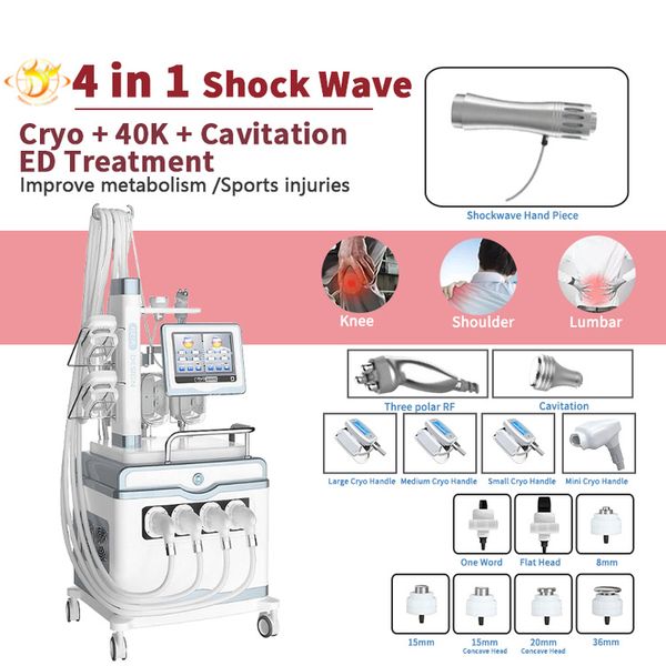 multi-functional beauty equipment factory price 4 handles cryolipolysis fat e shockwave therapy cellulite remove with erectile dysfunction t, Black;white
multi-functional beauty equipment factory price 4 handles cryolipolysis fat e shockwave therapy cellulite remove with erectile dysfunction t, Black;white