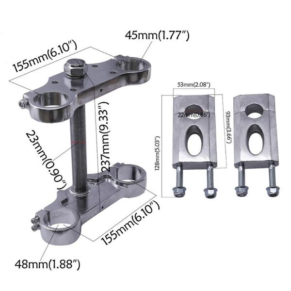 fits 45 48 upside ddown front forks dirt pit bike sliver handle bar triple clamp tree
fits 45 48 upside ddown front forks dirt pit bike sliver handle bar triple clamp tree
