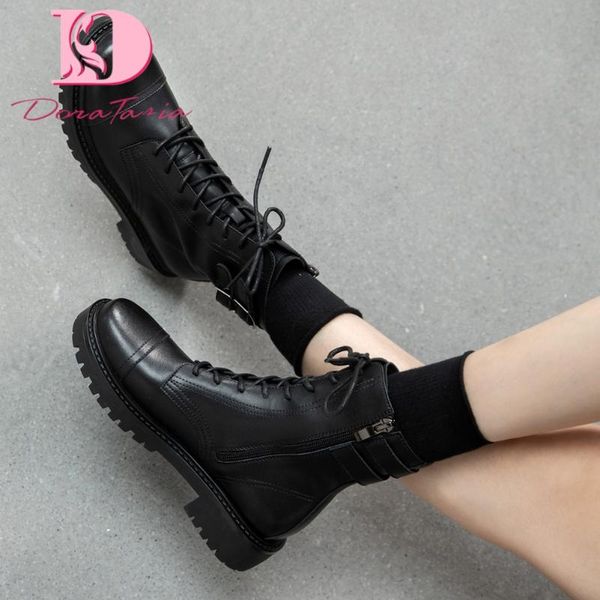 boots doratasia brand girls split leather ankle cross tied buckle chunky heels women party office woman shoes, Black
boots doratasia brand girls split leather ankle cross tied buckle chunky heels women party office woman shoes, Black