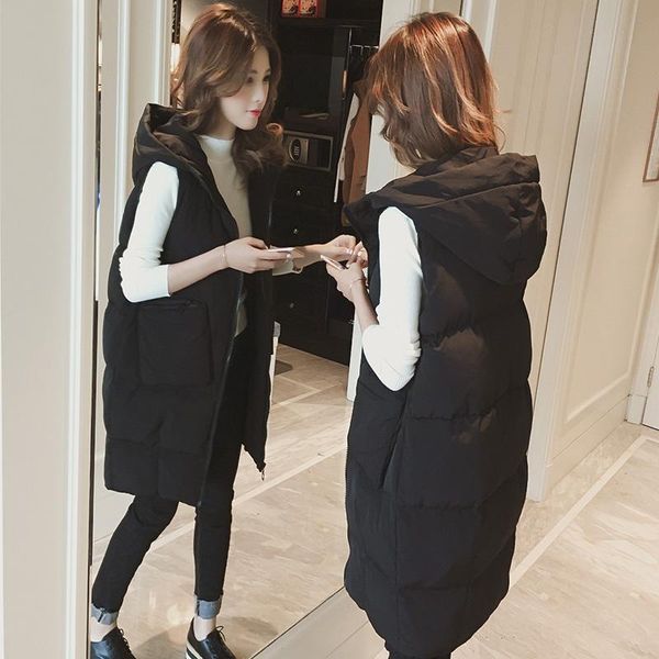 women's vests autumn winter coat women casual waistcoat female sleeveless cotton vest jacket long down, Black;white
women's vests autumn winter coat women casual waistcoat female sleeveless cotton vest jacket long down, Black;white