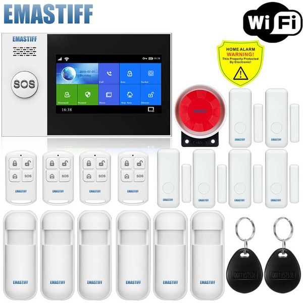 alarm systems 4.3 inch tft screen wifi gsm home burglar security system door motion detector app control fire smoke
alarm systems 4.3 inch tft screen wifi gsm home burglar security system door motion detector app control fire smoke