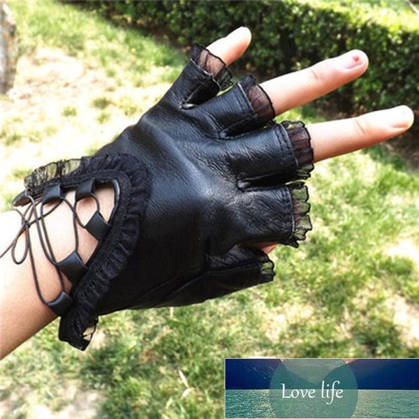 five fingers gloves women glove black lace leather half finger fashion dance show driving ladies mittens1, Blue;gray
five fingers gloves women glove black lace leather half finger fashion dance show driving ladies mittens1, Blue;gray