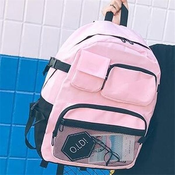 backpack fashion large capacity korean style designer bag shoulder rucksack student school sports backpacks black pink
backpack fashion large capacity korean style designer bag shoulder rucksack student school sports backpacks black pink