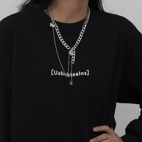 pendant necklaces potcet stainless steel butterfly titanium necklace cross chain geometric fashion hip hop party jewelry, Silver
pendant necklaces potcet stainless steel butterfly titanium necklace cross chain geometric fashion hip hop party jewelry, Silver
