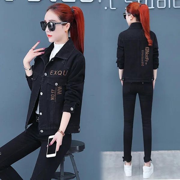women's jackets 2021 spring denim jacket women short embroidered ladies fashion, Black;brown
women's jackets 2021 spring denim jacket women short embroidered ladies fashion, Black;brown