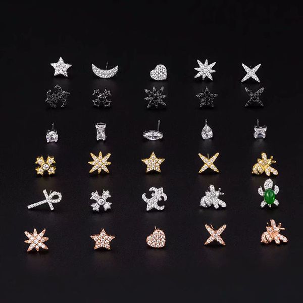 design jewelry geometric combination small earring set star moon symbol turtle bee ins five piece earrings, Golden;silver
design jewelry geometric combination small earring set star moon symbol turtle bee ins five piece earrings, Golden;silver