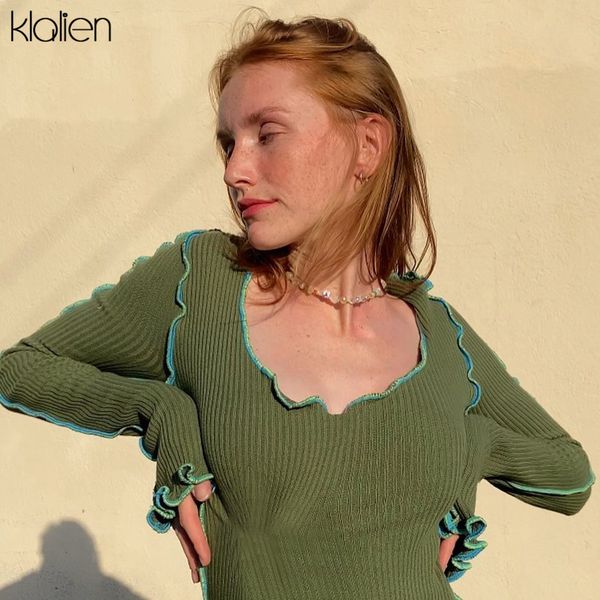 Autumn New Solid Rib Knit Long Sleeve Square Collar Long Dress For Women Streetwear Office Lady Stretch Maxi Dresses, Green
Autumn New Solid Rib Knit Long Sleeve Square Collar Long Dress For Women Streetwear Office Lady Stretch Maxi Dresses, Green
