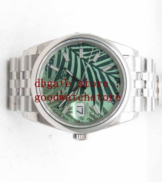 bp factory men 126200 cal.2824 wristwatches 36mm green palm motiff dial movement mechanical automatic mens maker jubilee bracelet watches, Slivery;brown
bp factory men 126200 cal.2824 wristwatches 36mm green palm motiff dial movement mechanical automatic mens maker jubilee bracelet watches, Slivery;brown