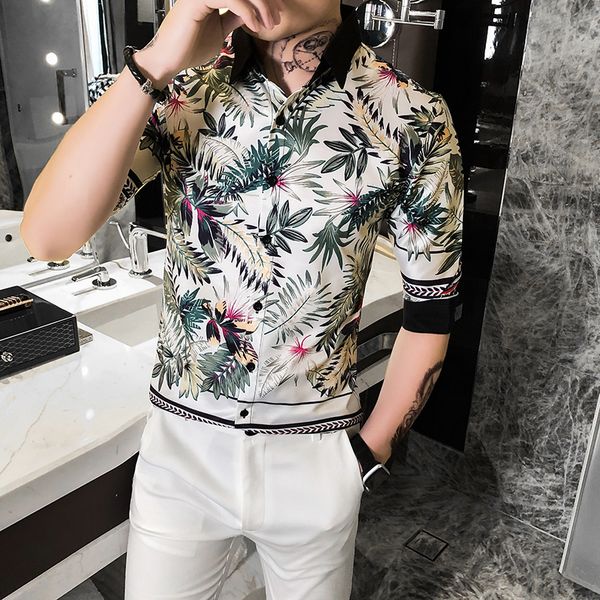 new summer hawaiian men's short sleeve shirts casual fine shirt dress business streetwear male chemise homme wk12, White;black
new summer hawaiian men's short sleeve shirts casual fine shirt dress business streetwear male chemise homme wk12, White;black