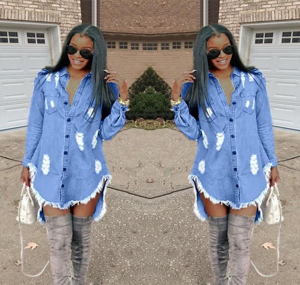 women's swimwear leisure elegant casual fashion long sleeve factory direct sales hole tassel cowboy shirt jean buff denim dress d8217, White;black
women's swimwear leisure elegant casual fashion long sleeve factory direct sales hole tassel cowboy shirt jean buff denim dress d8217, White;black