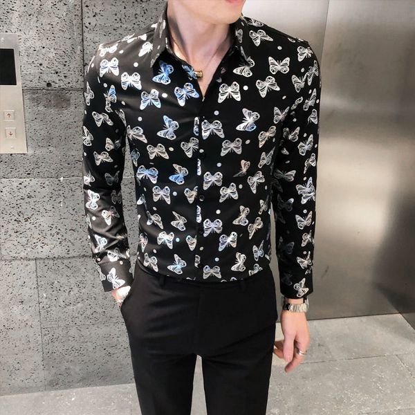 2021 new nightclub bar outfit camisa social masculina streetwear mens casual shirts british style autumn fashion raiow slim shirt w3e1, White;black
2021 new nightclub bar outfit camisa social masculina streetwear mens casual shirts british style autumn fashion raiow slim shirt w3e1, White;black