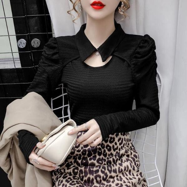 women's blouses & shirts women blouse autumn winter personalized style collar long-sleeved t-shirt blusas ropa de mujer, White
women's blouses & shirts women blouse autumn winter personalized style collar long-sleeved t-shirt blusas ropa de mujer, White