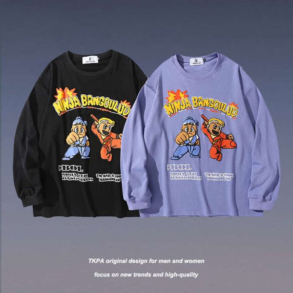 Tkpa round neck sweater men's and women's loose trend Guochao top ins cartoon foam lovers oversize Hoodies, Black
Tkpa round neck sweater men's and women's loose trend Guochao top ins cartoon foam lovers oversize Hoodies, Black