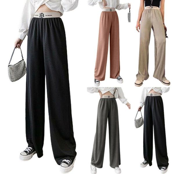 women's pants & capris womens ladies solid loose elastic waist straight wide leg summer trousers, Black;white
women's pants & capris womens ladies solid loose elastic waist straight wide leg summer trousers, Black;white