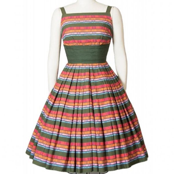 2021 summer new sweet plied sleeveless elegant party dress stripe the color of vintage spaghetti straps poqq, Black;gray
2021 summer new sweet plied sleeveless elegant party dress stripe the color of vintage spaghetti straps poqq, Black;gray