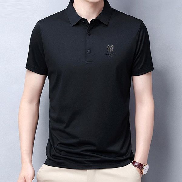 men's polos 2021 summer high-end ice silk quick-drying shirt fashion t-shirt trendy business casual lapel, White;black
men's polos 2021 summer high-end ice silk quick-drying shirt fashion t-shirt trendy business casual lapel, White;black