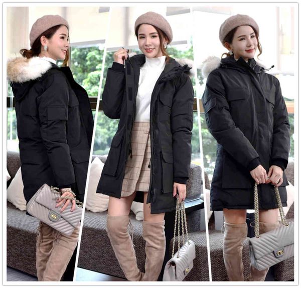women's outerwear coats winter outdoor leisure sports down jacket white duck windproof parker long leather collar cap warm real wolf fu, Black
women's outerwear coats winter outdoor leisure sports down jacket white duck windproof parker long leather collar cap warm real wolf fu, Black